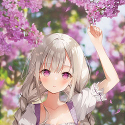 This is a pixiv picture whose title is Lilac.