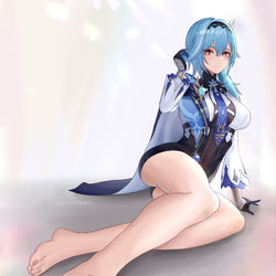 This is a pixiv picture whose title is エウルアお嬢様の裸足.