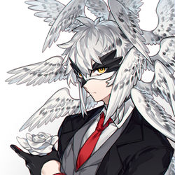 This is a pixiv picture whose title is 【鸮】.