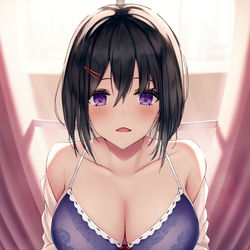 This is a pixiv picture whose title is 下着幼馴染.