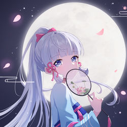 This is a pixiv picture whose title is 汉服绫华.