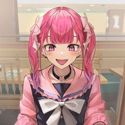 This is a pixiv picture whose title is 無邪気に楽しむ見た目地雷系幼馴染.