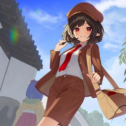 This is a pixiv picture whose title is ルポライター文ちゃん.