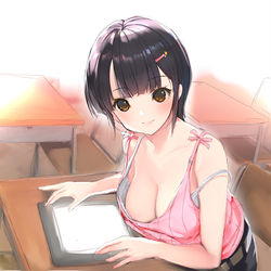 This is a pixiv picture whose title is 楽しすぎるタブレット授業.