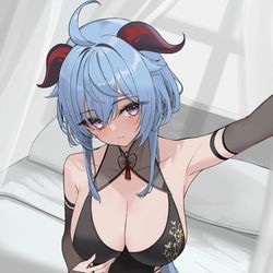 This is a pixiv picture whose title is 甘雨.