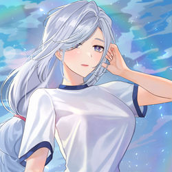 This is a pixiv picture whose title is バレーボール部の先輩.