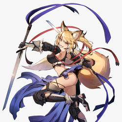 This is a pixiv picture whose title is 【お仕事】SW2.5『リカントの戦舞士』.