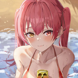This is a pixiv picture whose title is 「君たちも入りたいんですかぁ～？」.