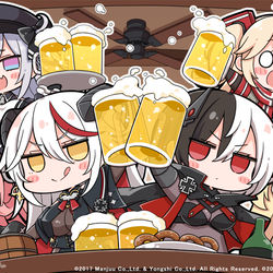 This is a pixiv picture whose title is ビールで乾杯！.