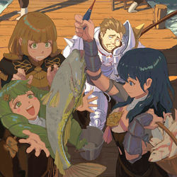 This is a pixiv picture whose title is Fishing.