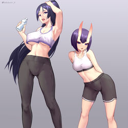 This is a pixiv picture whose title is Raikou and Shuten.