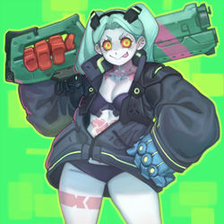 This is a pixiv picture whose title is Cyberpunk Edgerunners Rebecca.