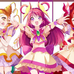 This is a pixiv picture whose title is プリキュア5変身前・変身後.