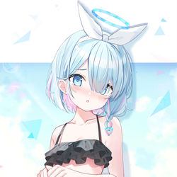 This is a pixiv picture whose title is 水着アロナたそ.