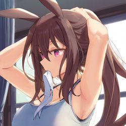 This is a pixiv picture whose title is ポニテアヤベさん.