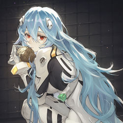 This is a pixiv picture whose title is ロング綾波.