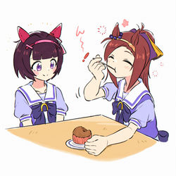 This is a pixiv picture whose title is 美味しそうに食べるバクちゃん.