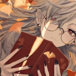 This is a pixiv picture whose title is 📖🍁.