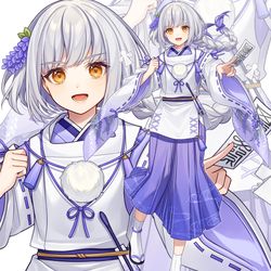 This is a pixiv picture whose title is Vライバー「藤白澪」.