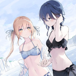 This is a pixiv picture whose title is 楽園の水辺にて.