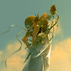 This is a pixiv picture whose title is 夏終い.