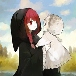 This is a pixiv picture whose title is ブラックスワンのお母さんと子ども.