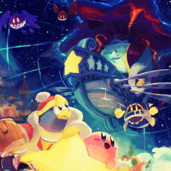 This is a pixiv picture whose title is 星のカービィWiiデラックス！.