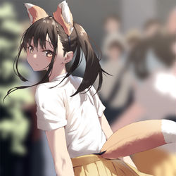 This is a pixiv picture whose title is しっぽふりふり.