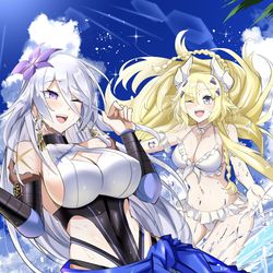 This is a pixiv picture whose title is 夏の聖女たち.