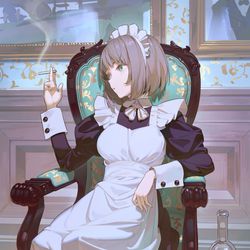 This is a pixiv picture whose title is 御主人様が家にいないとき.
