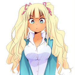 This is a pixiv picture whose title is 褐色女子を描いてみました。.