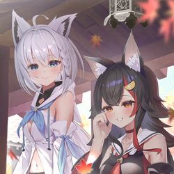 This is a pixiv picture whose title is フブミオ🍁.