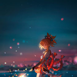 This is a pixiv picture whose title is Yoimiya.