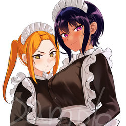 This is a pixiv picture whose title is おそろいメイド.