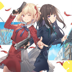 This is a pixiv picture whose title is リコリコ.