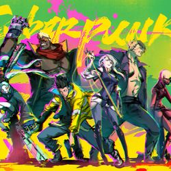 This is a pixiv picture whose title is 【cyberpunk edgerunners】.