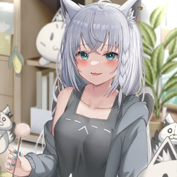 This is a pixiv picture whose title is 耳かき🦊.