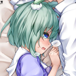 This is a pixiv picture whose title is 抱き枕にされるセイちゃん.