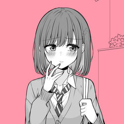 This is a pixiv picture whose title is 「好きです」が簡単に言えたらなぁ…の表情.