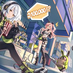 This is a pixiv picture whose title is 【ゼンゼロ】公式Twitterフォロワー10万人記念イラスト.