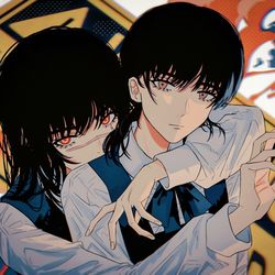 This is a pixiv picture whose title is 看了彩页速速改了一下瞳色啊啊啊啊好喜欢红黄交织的瞳！.
