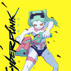 This is a pixiv picture whose title is Cyberpunk Rebecca.