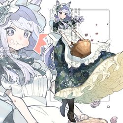 This is a pixiv picture whose title is 【メイド週間】メジロマックイーン.