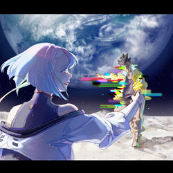 This is a pixiv picture whose title is 边缘行者.