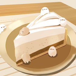 This is a pixiv picture whose title is ほうじ茶クリームタルト.