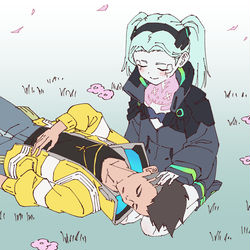 This is a pixiv picture whose title is Edgerunnersログ.