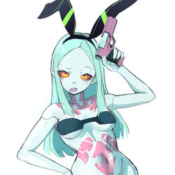 This is a pixiv picture whose title is Rebecca bunny.