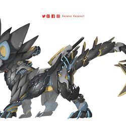 This is a pixiv picture whose title is Mecha luxray.