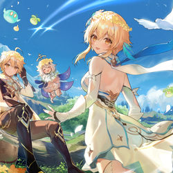This is a pixiv picture whose title is 旅人と最高の仲間.
