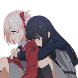 This is a pixiv picture whose title is 千束が死ぬのは嫌だ.